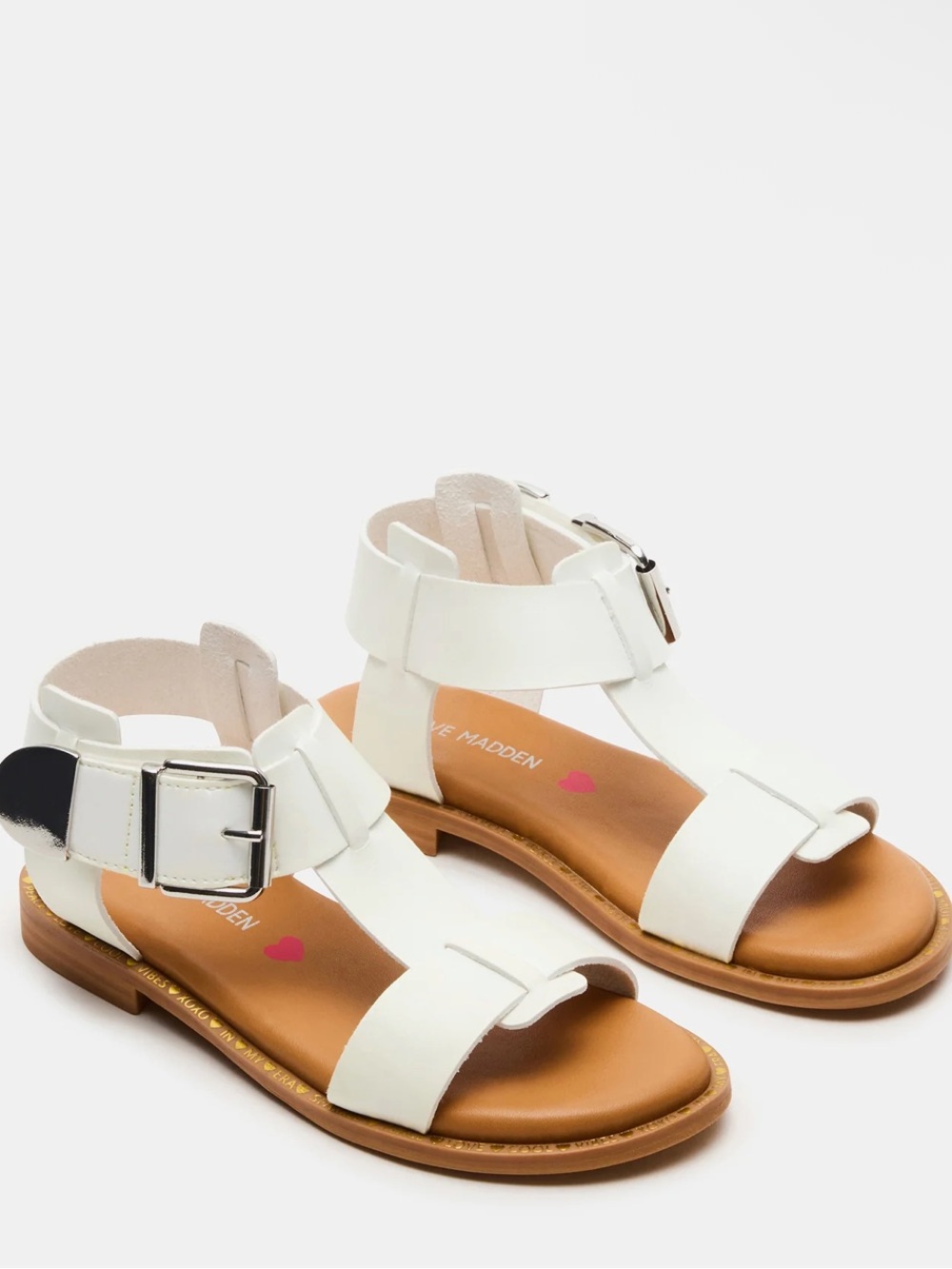 Kids’ Brazin White Steve Madden Sandals